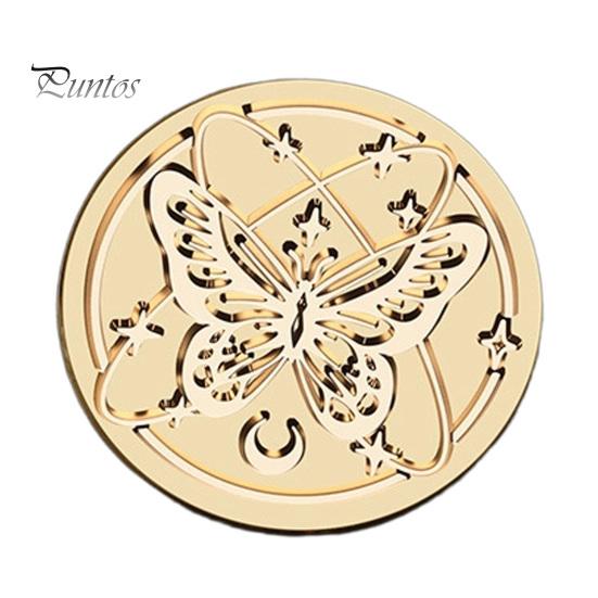 Handmade Letter Sealing Vintage European Magic Themed Wax Seal Stamp Head, Solid Brass Exquisite Wedding Invitation Engraved Head for Journal Envelope