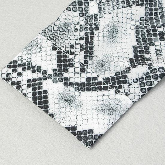 Men Shirt Long Sleeve Breathable Polyester Snake Print Blouse for Men