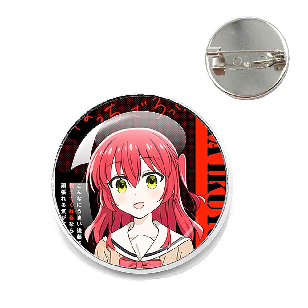 Bocchi The Rock Anime Brooch Gotoh Hitori Ijichi Nijika Kita Ikuyo Yamada Ryo Cartoon Cosplay Glass Brooch Pin For Badge Gifts