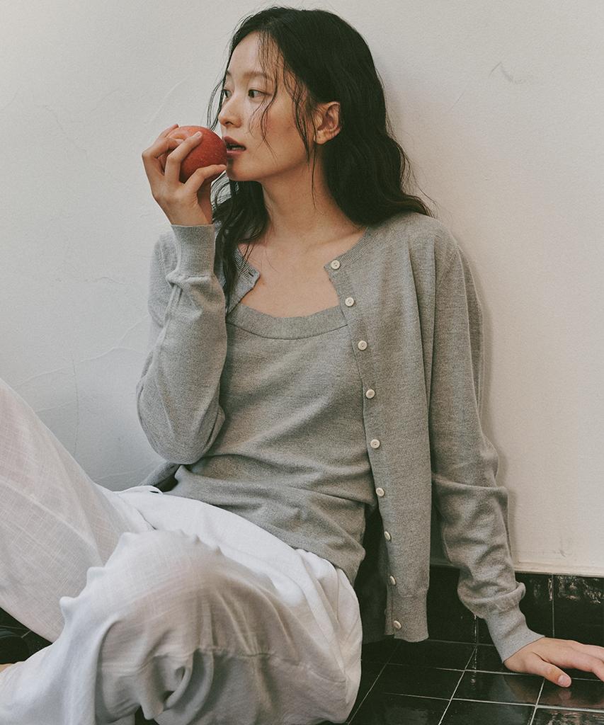 Banillaniteu Daisy Basic Knit Cardigan
