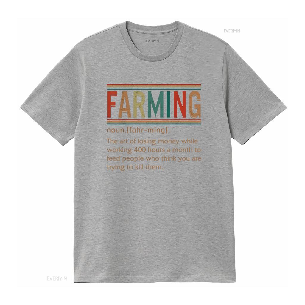 Farming Noun Definition Funny Farmer Farm Lover S T Shirt Vintage Washed Soft Designer Clothes Unisex Homme