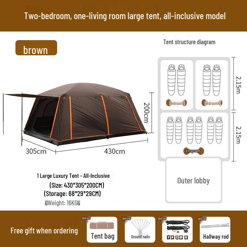 OEING Large Portable Camping Tent