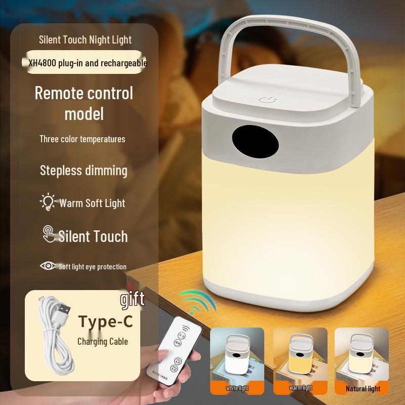 LED Night Light with Remote - Baby Sleep & Eye Protection Bedside Lamp for Breastfeeding & Children's Room