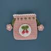 Convenient Hand-Woven Coin Bag Knitted Mini Drawstring Bags Yarn Crochet Coin Purse Women