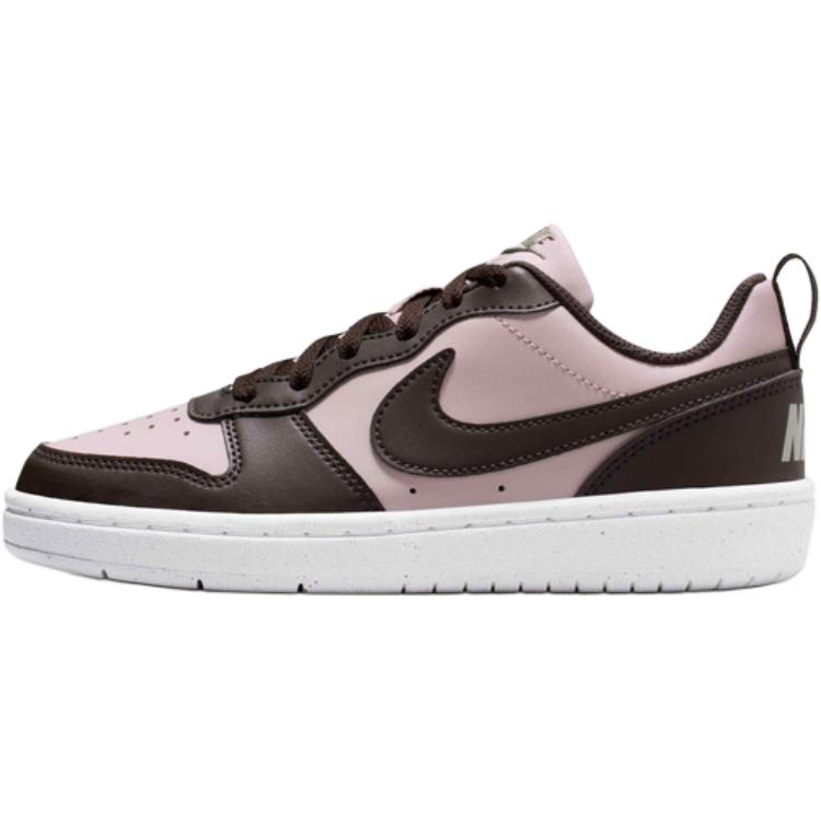 Nike Court Borough Low Recraft Classic Versatile Low Top Kids Skate Shoes Kids Sneaker Black Pink DV5456-601