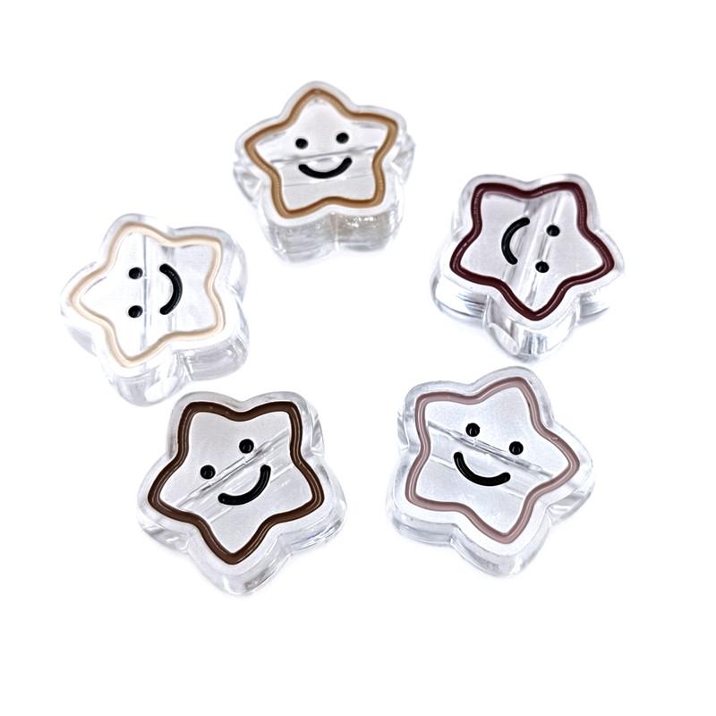 

Creative DIY Handmade Materials Jewelry Making Loose Beads Necklace Pentagonal Loose Beads Acrylic Beads 5pcs Pendants for Earrings