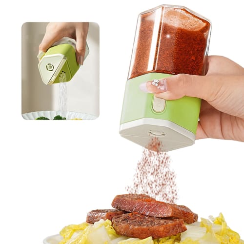 NIEPAN Stylish Spice Container, 2-Way Spice Holder, 240ml, Suitable for Sugar, Salt, Flour, and Spices, Perfect for Kitchen or Tabletop Storage (1, Gr