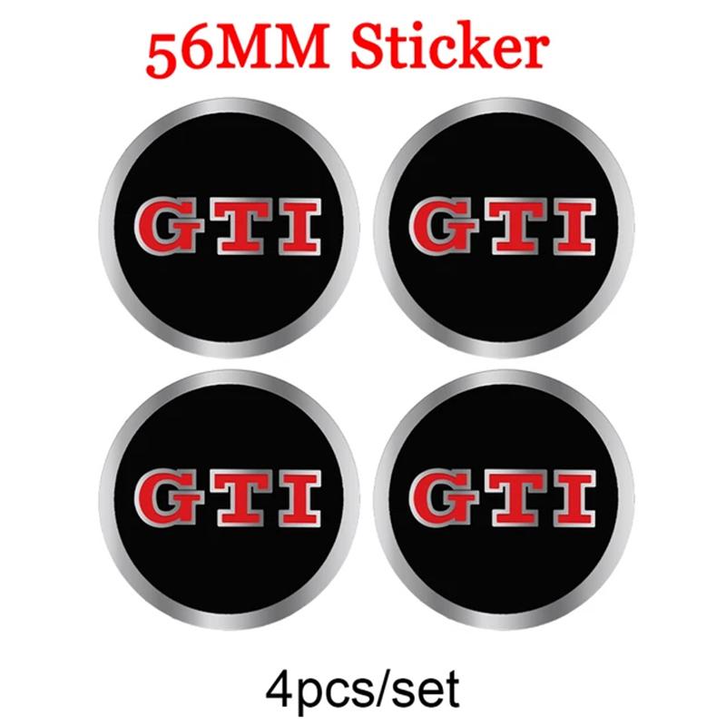 4pcs 56mm Car Wheel Center Cover Stickers Hub Cap Sticker For VW Golf Polo Tiguan Touran Jetta Passat CC T5 GTI Scirocco Magotan xm1
