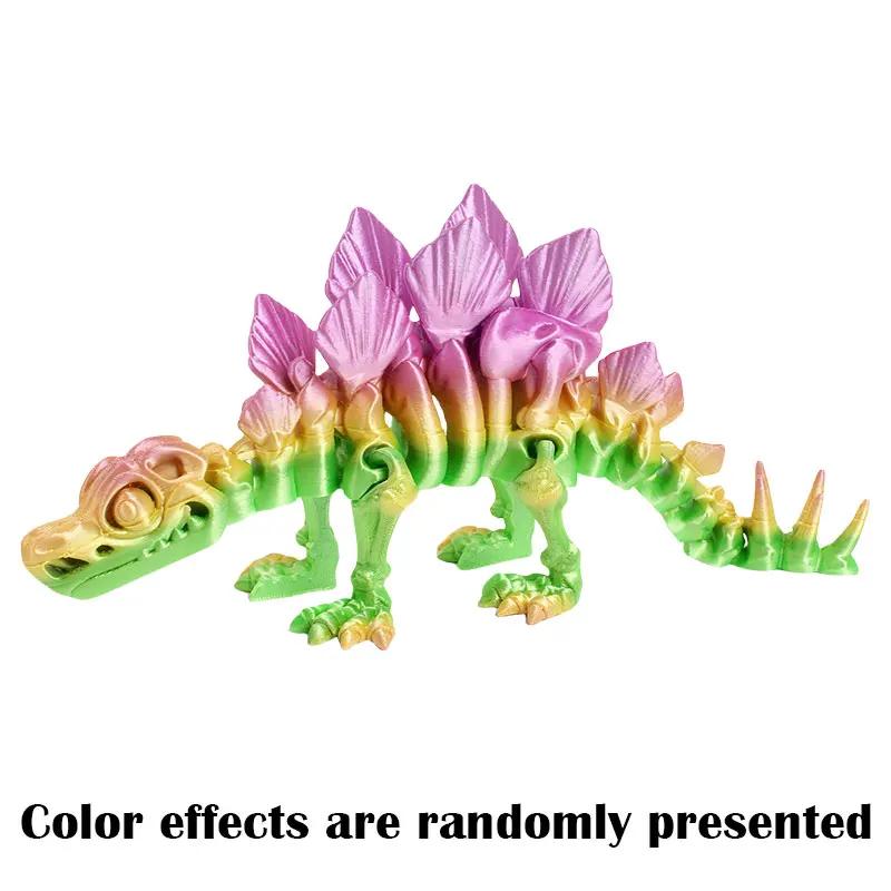3D Printed Dragon Dinosaur Model Joints Can Move Freely Desktop Craft Ornament Gifts for Kids For Landscaping Decoration