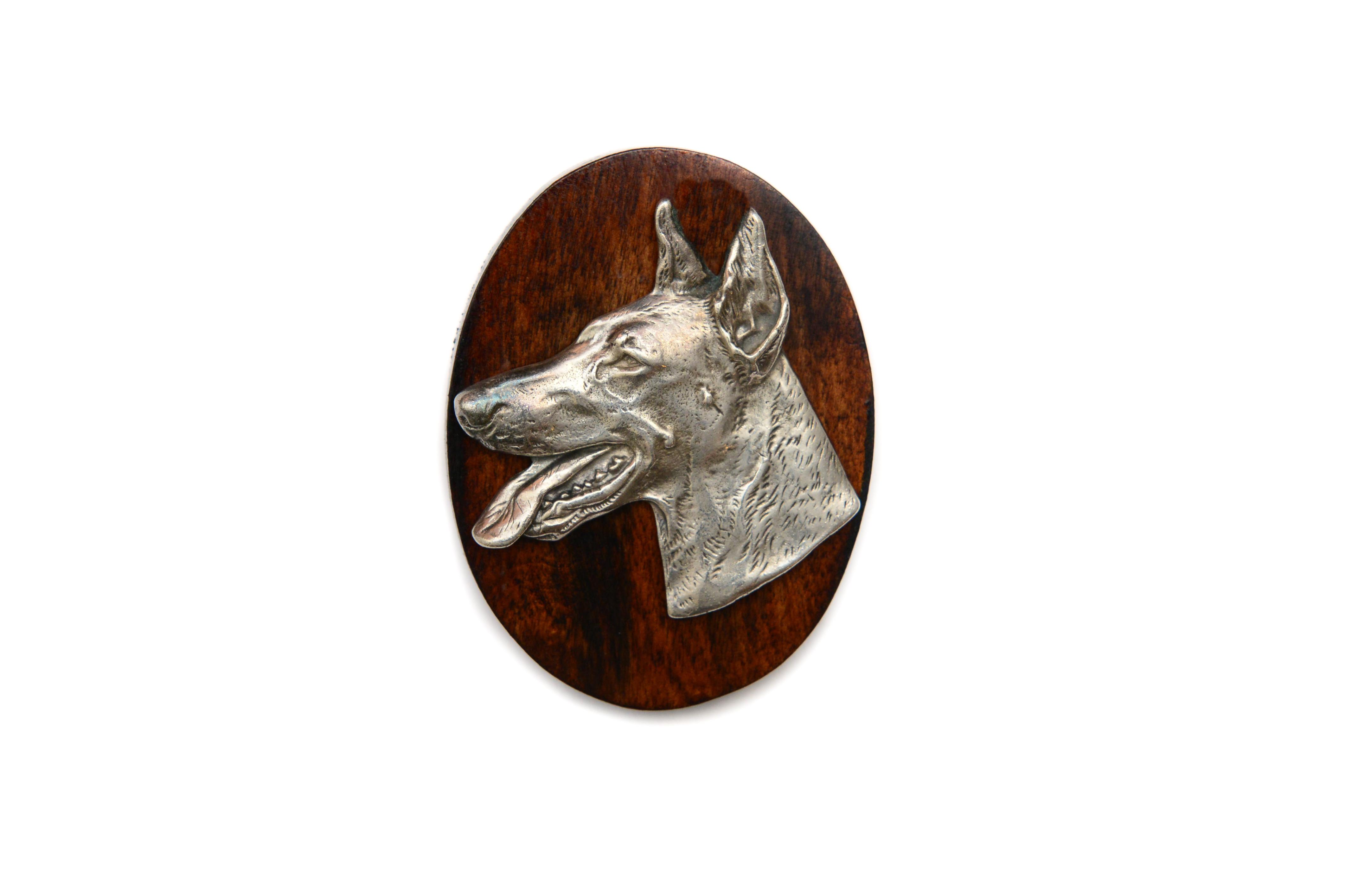

Dobermann, Doberman Pinscher, Dobie II - Dog show brooch, starter number clip, dog pin by Art-Dog коричневий