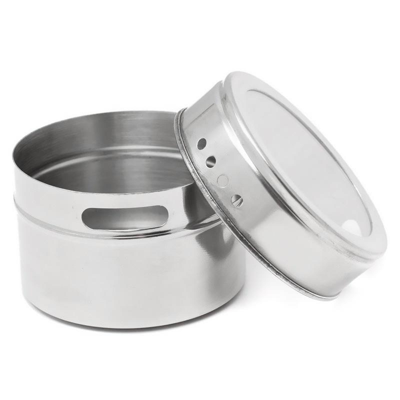 Home Basics Magnetic Steel Spice Storage Rack Kitchen Tin Containers