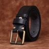 3.8Cm Wide Handmade Thickened Vegetable Tanned First Layer Cowhide Belt Men'S Genuine Leather Pin Buckle Casual Retro Denim Belt Men'S