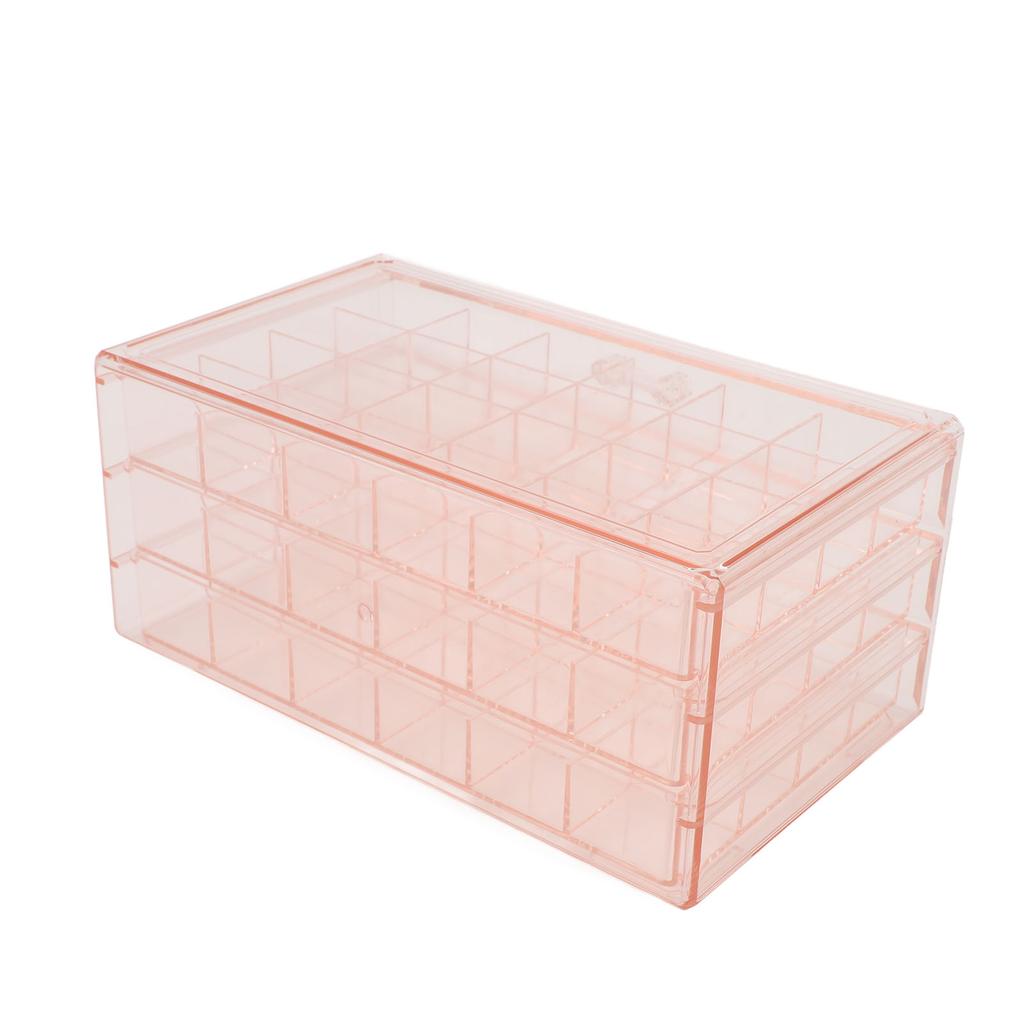 Jewelry Box 3 Layer 72 Cells Antioxidant Acrylic Clear Jewelry   for Earring Necklace