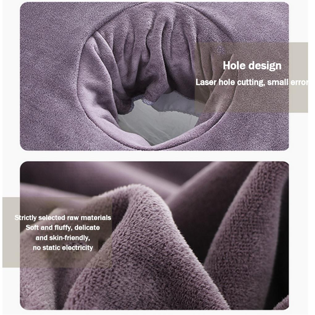 2PCS/SET 40*80cm Thickened Beauty SPA Massage Table Planking Face Towel with Hole Bed Bandana