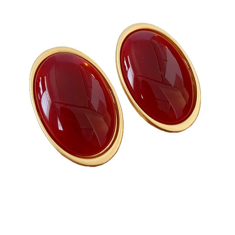 Ancola Rote Blume Schleife Ohrringe: Vielseitige, luxuriöse High-End-Ohrringe für Herbst und Winter für Damen.