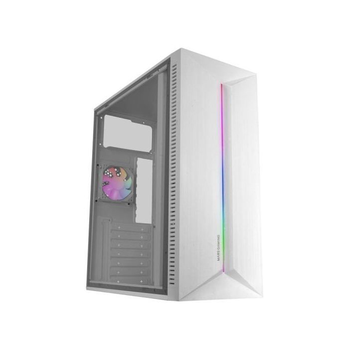 Mars Gaming Mc-blaze Caixa PC Atx Ventoinha Frgb 80mm Barra Led Rgb Frontal Branco