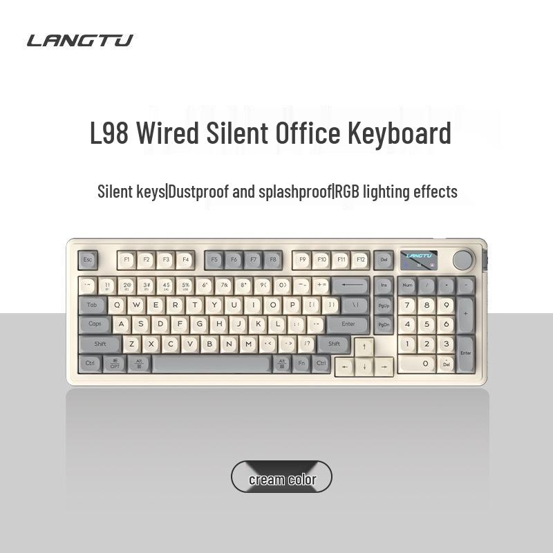 

Langtu L98 Silent Keyboard & Mouse Set: Wired RGB Backlit, Ideal for Women s Office & Gaming Use