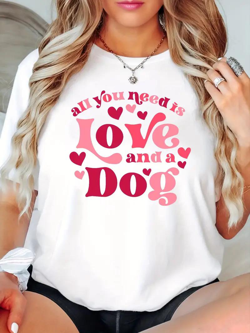 

Женский топ с коротким рукавом и круглым вырезом в виде сердца на День святого Валентина 2XL