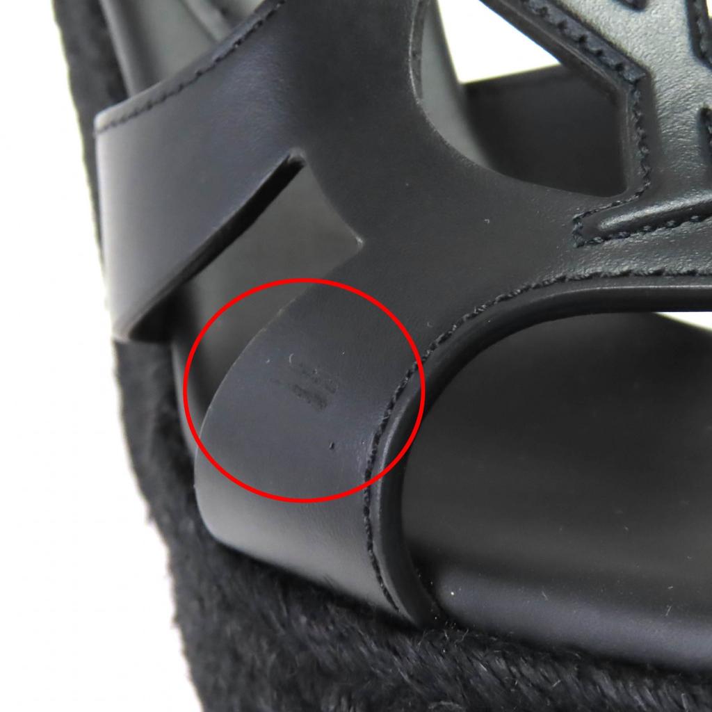 Ausgezeichnete LOUIS VUITTON Sandalen Knöchelriemen Espadrilles mit Keilabsatz 36.5 Gebraucht