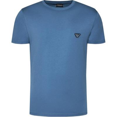 Logo Round Neck Pullover Short Sleeve T-Shirt Men Tops Blue 211818-4R463-05237