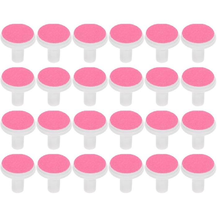 24 Pcs Baby Electric Nail File Replacement Pads - Safe and Easy-to-Use Nail Trimmer Heads for 12+ Months - Red Sandpaper Grinding Heads for Smooth