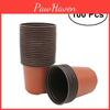 Flower Plant 100pcs Plastic Pots Flower Pots Outdoor Living Garden Nursery Seedlings Pot Container