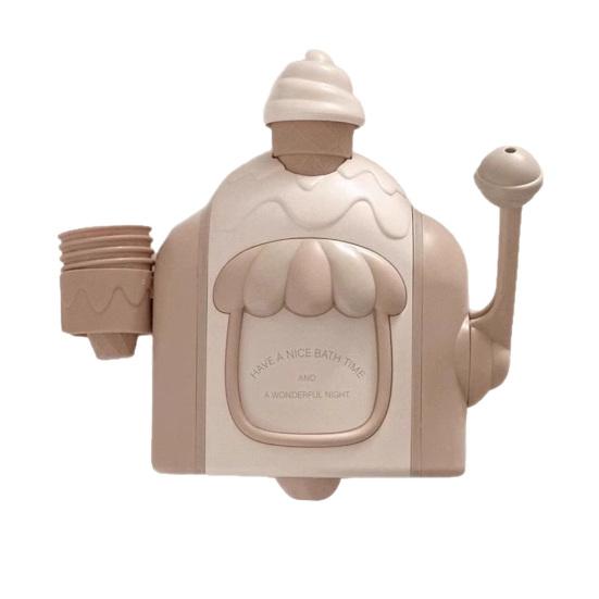 Ice Cream Foam Maker Bath Toy Toddlers Bath Bubble Machine Boys Girls Bubble Ice Cream Foam Making Shower Toy Pretend Cake Play Set