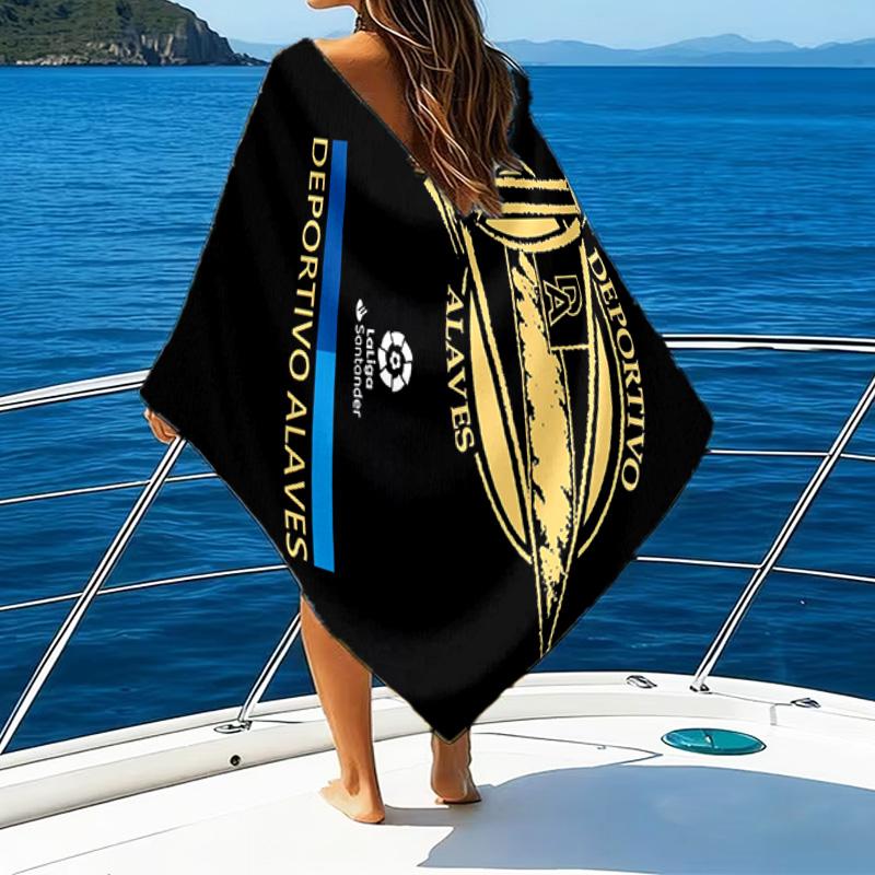 Deportivo FC Bedrucktes Strandtuch, Superweiche Mikrofaser, Perfektes Geschenk Geburtstag, für Pool, Strand, Reisen, für Familie und Freunde