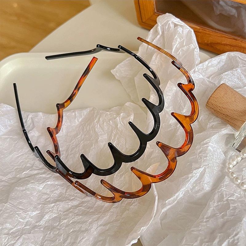 Non-Slip Resin Hair Tie Headband with Teeth for Face Washing and Bangs