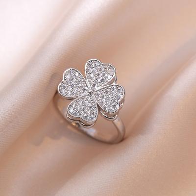 Klassischer Damen-Drehring, Schmuck zum Jahrestag, Exquisites Accessoire für den täglichen Weg zur Arbeit.