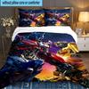 Car robots Battle 3PCS Bedding set,Ideal for 1pc Duvet Cover And 2pcs Pillowcases Perfect for Fan gift,Ideal for Bedroom, Dormitory