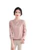 Elegant 2026 Spring/Autumn Knitted Top with Qipao Collar & Gauze Sleeves for Middle-aged and Elderly Women.