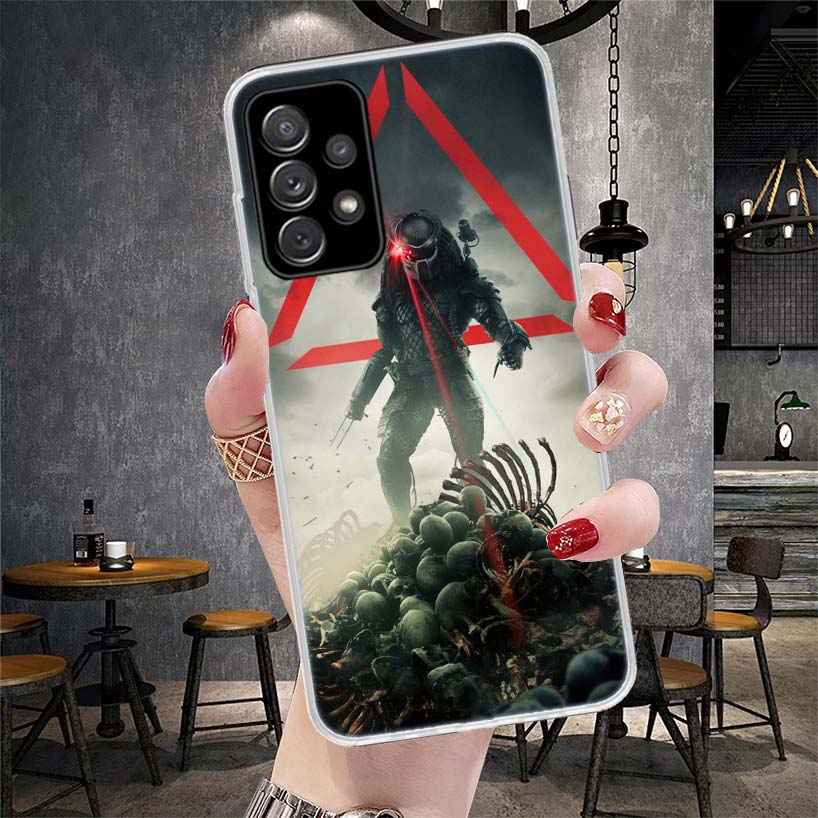 Alien Vs Predator Painted Soft Phone Case For Samsung Galaxy A13 A14 A15 A16 A17 A53 A54 A55 A56 A57 A33 A34 A35 A36 A37 A23 A24