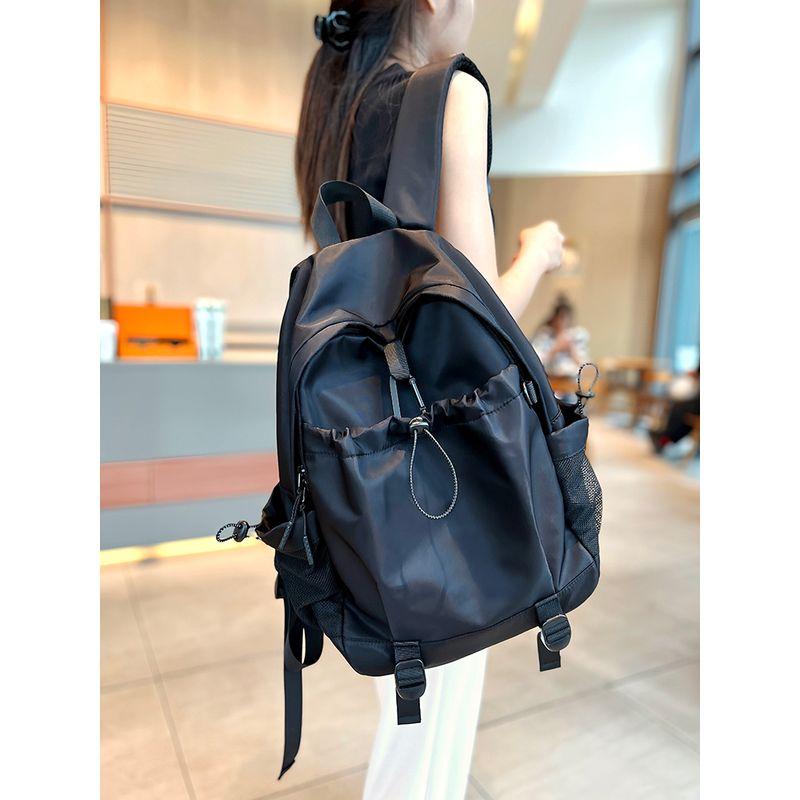 

Large Capacity Lightweight Backpack Female 2025 New Arrival Casual Easiest for Match Waterproof Oxford Computer Backpack Outdoor Travel Black