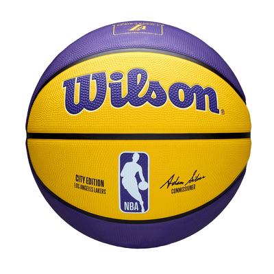 Wilson NBA TEAM City Edition Lakers Basketball Outdoor 7 Lakers (WZ4033914XB7), Größe Nr. (Ca.. 24.5cm Durchmesser),