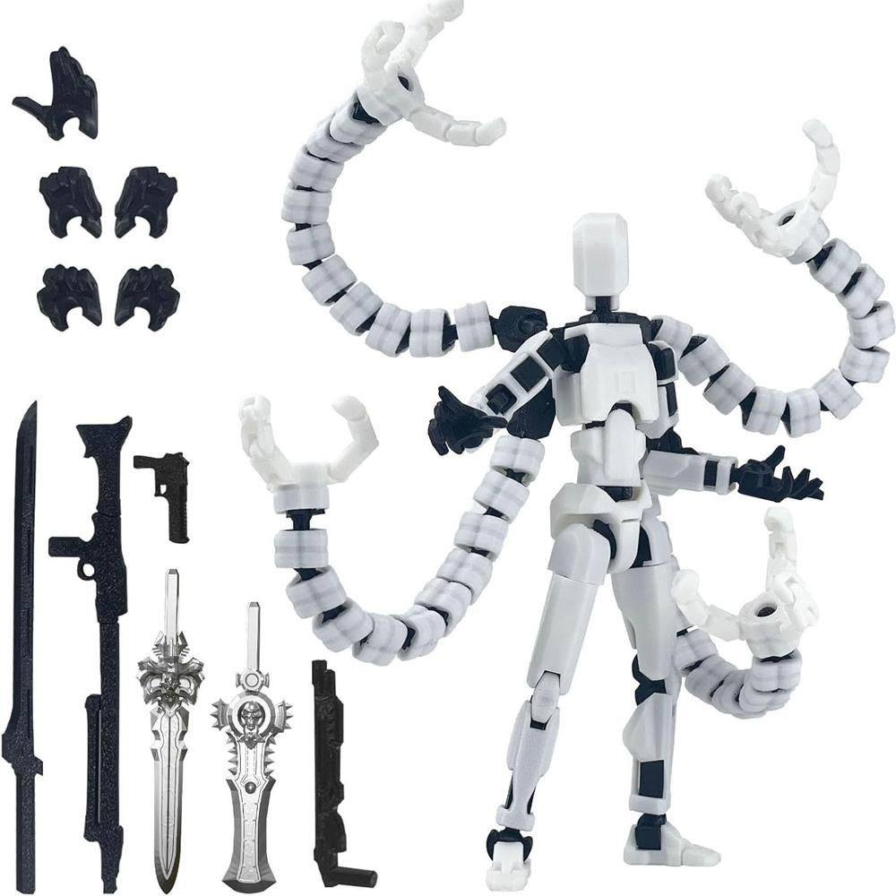 3D Printed 13 Multi-Jointed Movable Robot Action Figure Toy Desktop Assembly Gift