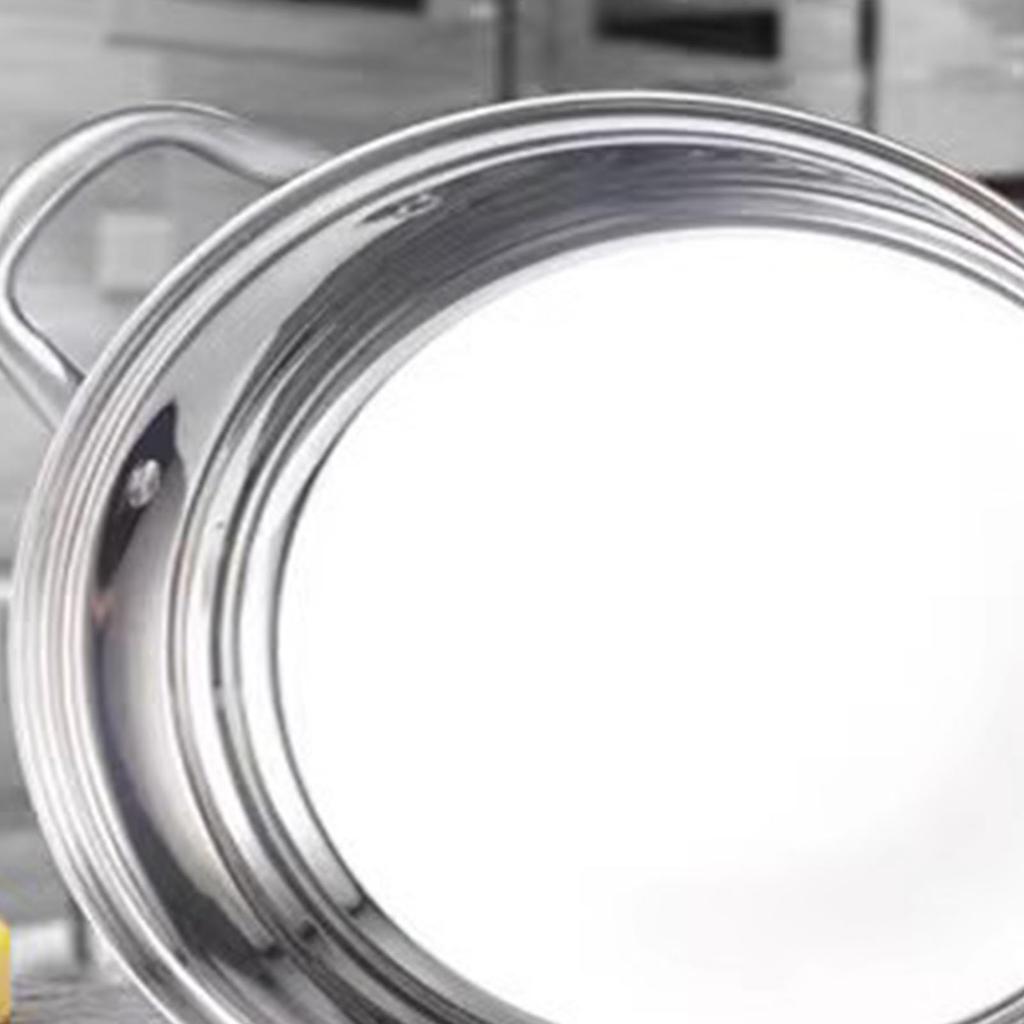 Stainless Steel Hot Pot Thicken Bottom Universal Stainless Steel Casserole with Lid 10.2in