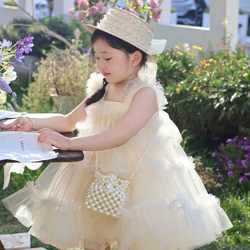 Adorable Mini Pearl Chain Crossbody Bag For Kids Gender Neutral Sweet Design