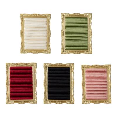 Vintage Photo Frame Style Velvety Jewelry Display Stand For Rings Earrings And Small Accessories With Multiple Color Options