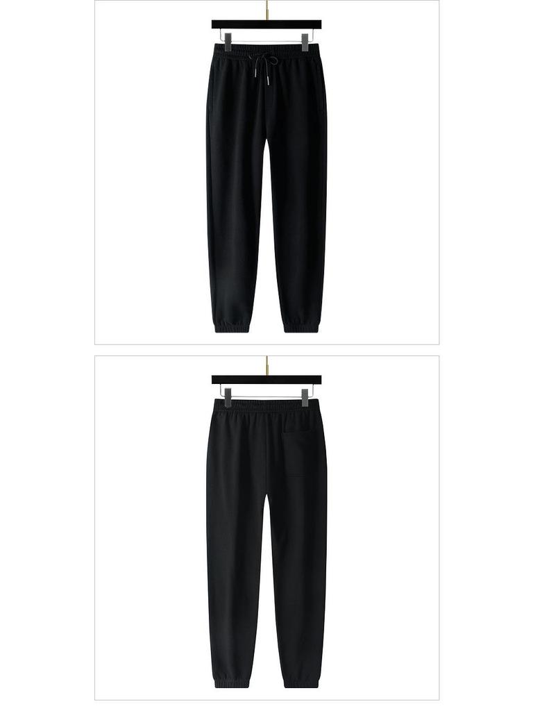 Men's Elastic Waist Sportswear Cuffed Sweatpants - Casual Spring/Autumn Long Pants