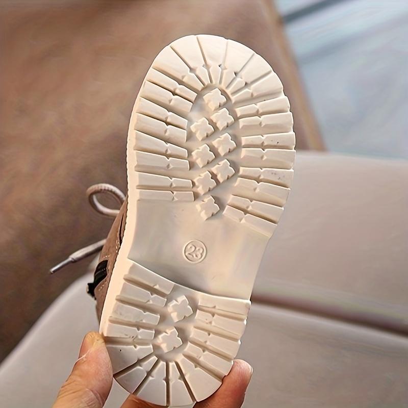 Vintage Ankle Fleece Boots Girls Kids Comfortable Non Slip Indoor Outdoor Travel Autumn Winter