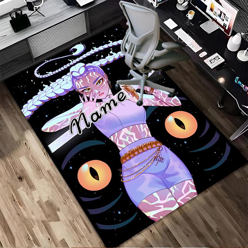 Custom Name Fantasy Heroes Living Room Non-Slip Area Rug Soft Carpet for Bedroom Kids Playroom Sofa Office Home Decor Doormat