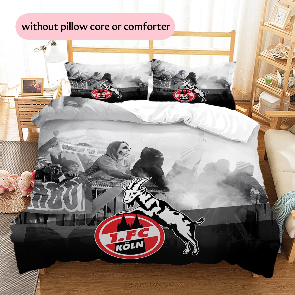 

Köln FC Pattern Bedding Home Decoration Birthday Gift (1 * duvet cover + 2 * pillowcase, without core) 135x200cm