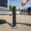 Weldable Trailer Jack Manual Support Leg with Base Plate Heavy-Duty