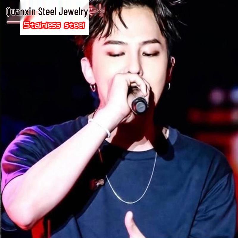 Korean Style Titanium Steel Star Anti-Allergy Earrings - Stainless Steel Ear Clips and Hoops Jewelry