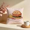 Juicy Burger Cushion Cover Soft Pillow Cases for Home Bedroom Living Room Sofa