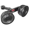 Dual Head Car Fan For Back Seat 3 Speeds Usb Car Rear Headrest Fan For Kids Baby Extender Arm 360°Rotatable Air Cooling Fan