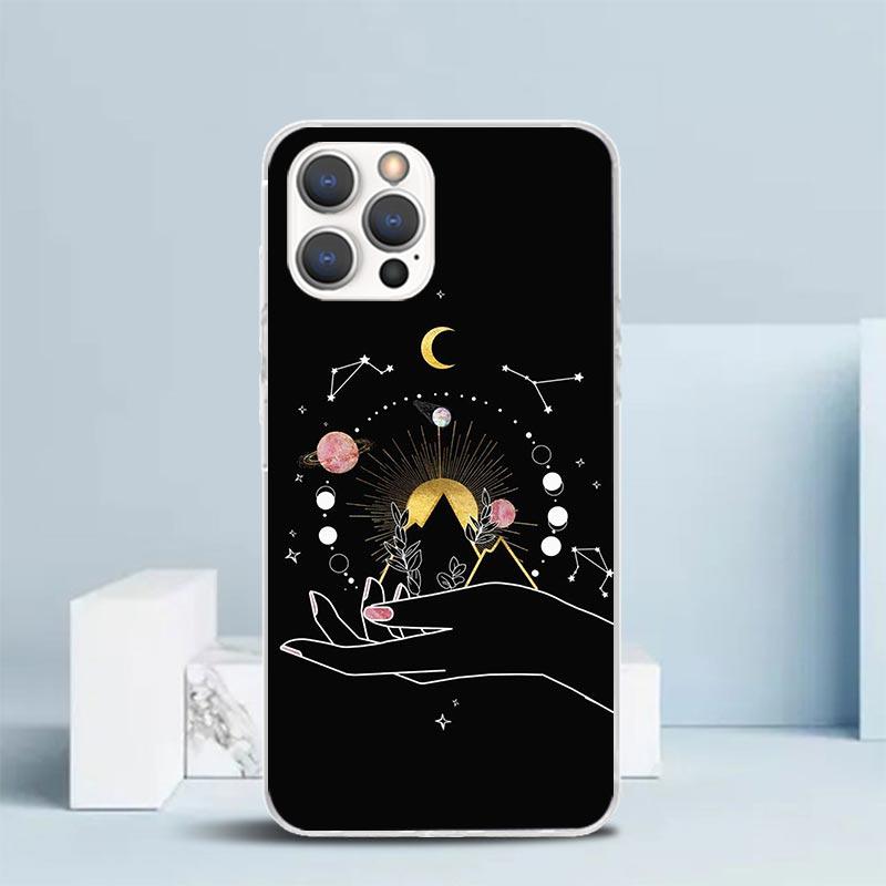 Moon Mystery Totem Witche Phone Case For IPhone 16 17 Air 16E 15 14 Plus 13 Mini 12 11 Pro Max 7 8 + SE 2020 Soft TPU Back Cover