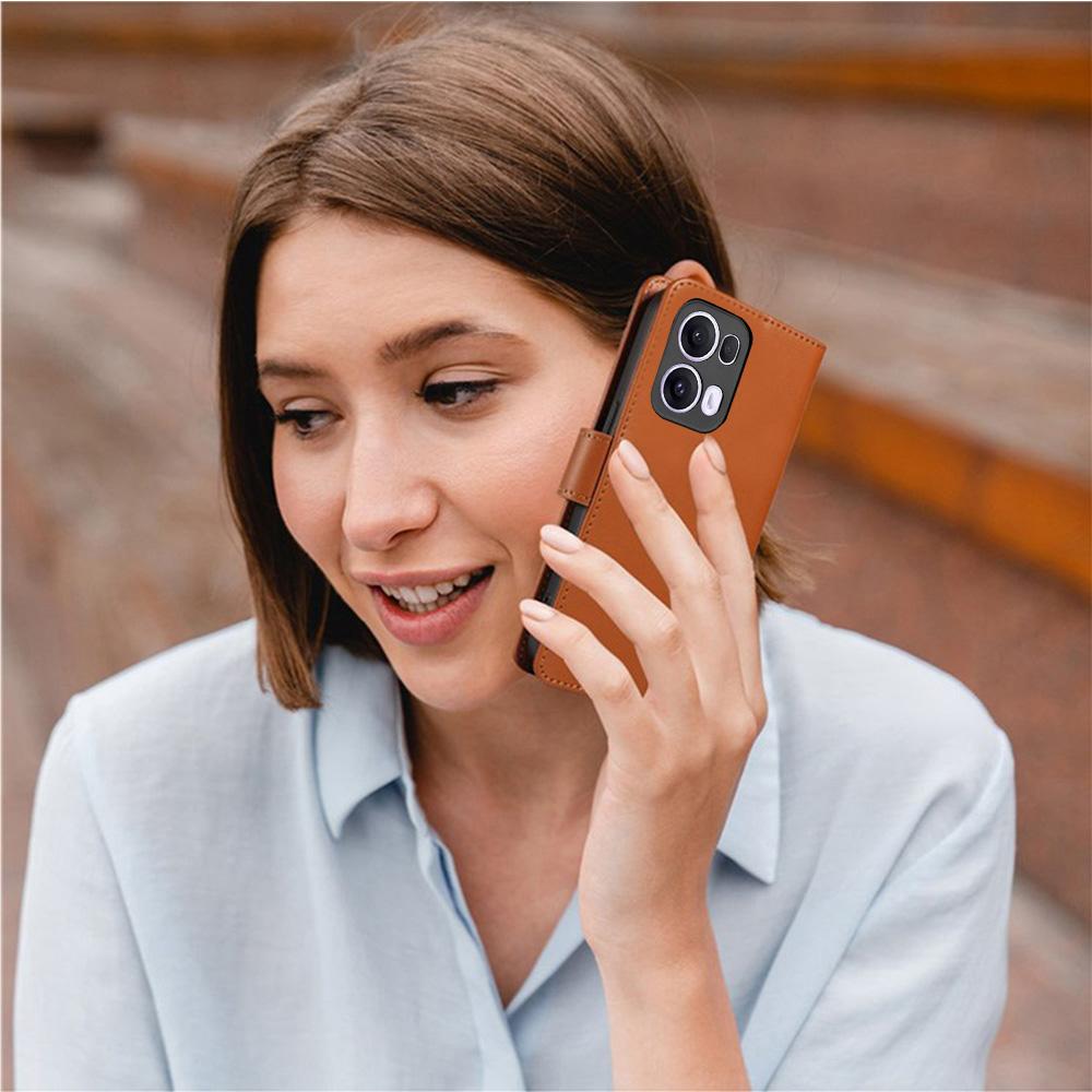 For Oppo Reno13 Pro 5G Case RFID Blocking Leather Wallet Flip Phone Cover with Wrist Strap