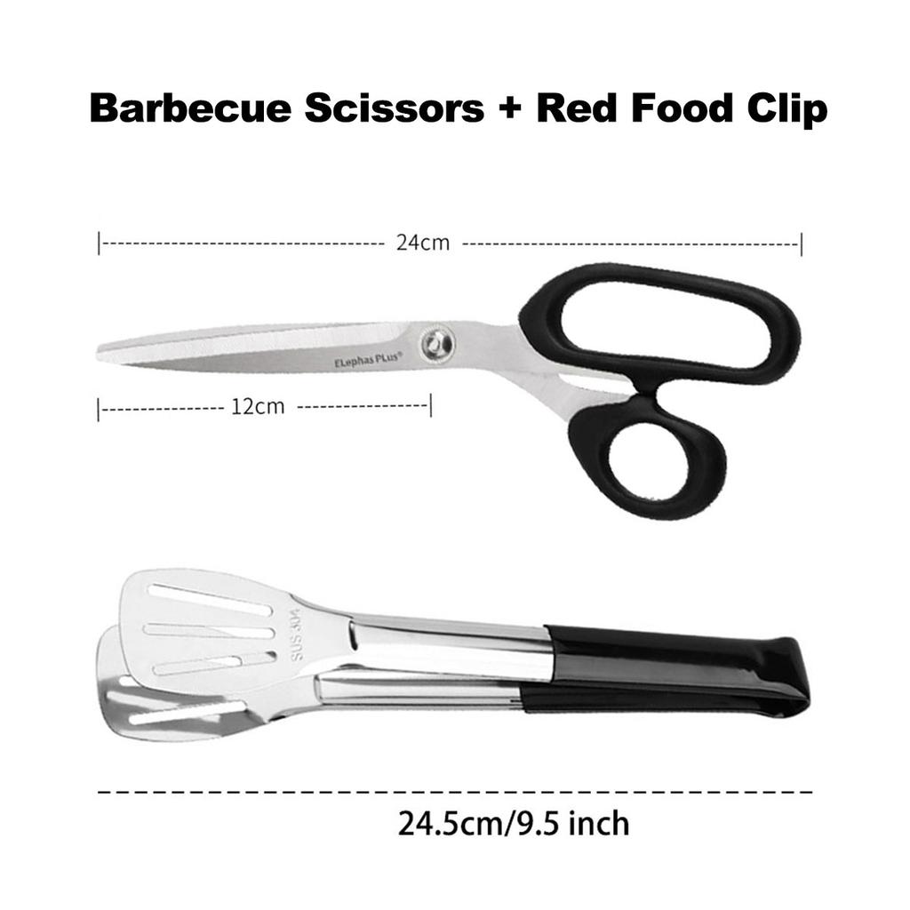 ELephas PLus - Barbecue scissors Kitchen Poultry Shears Butcher Meat Cleaver Scissors Sharp Vegetable Fish Cutter scissors5